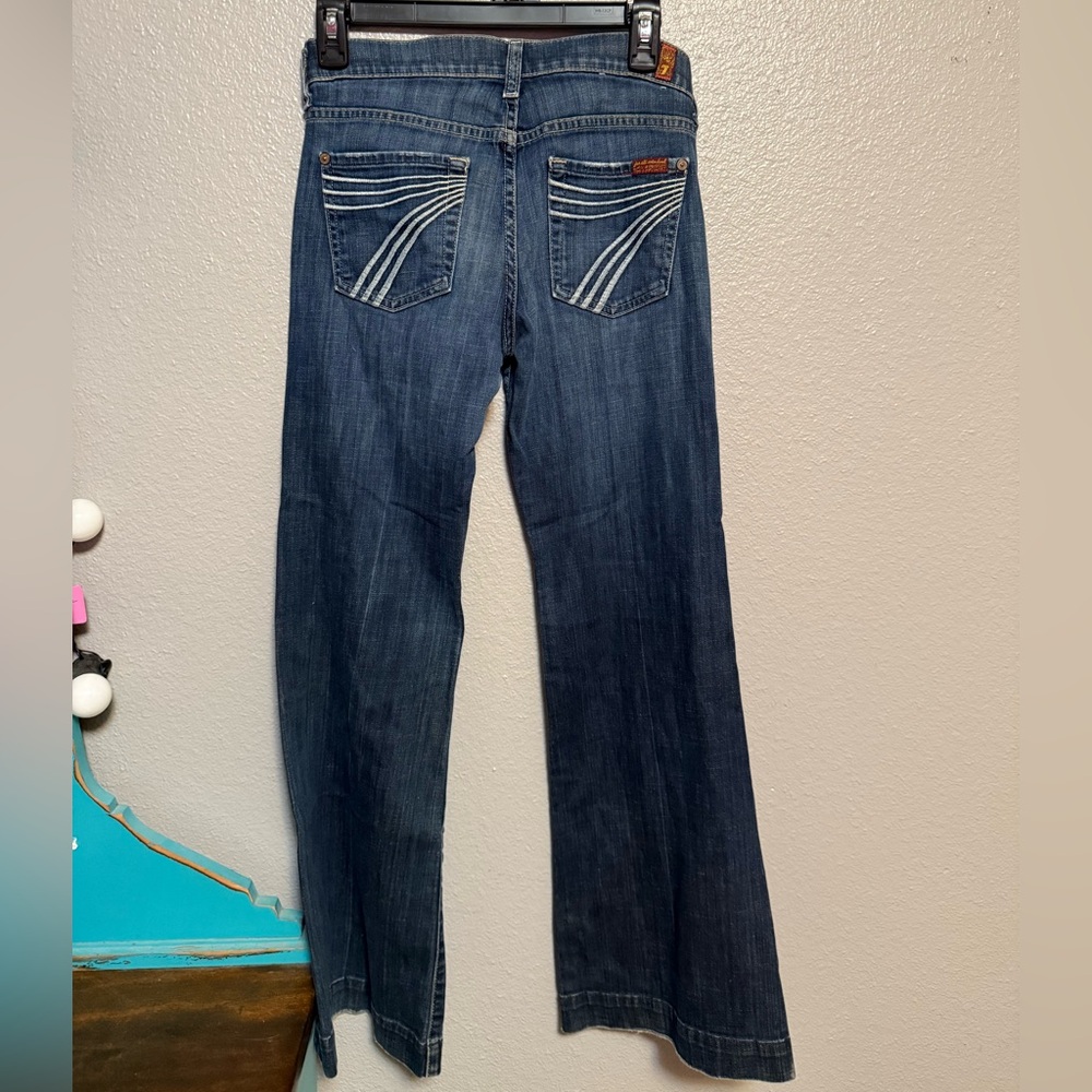 7 For All Mankind Dark Blue Boot Cut Jeans